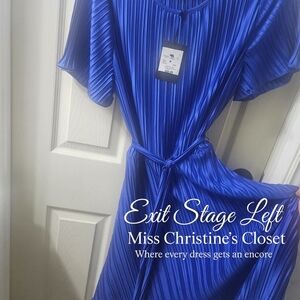 DKNY Blue Midi Dress